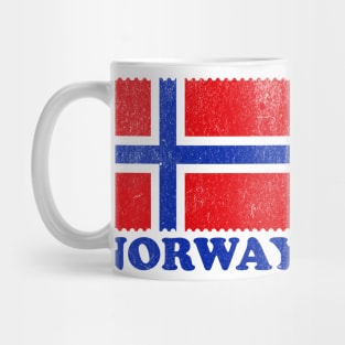 Vintage Norway Flag Distressed Travel Design Mug